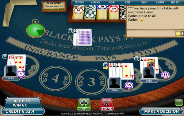 Multi Hand Blackjack.